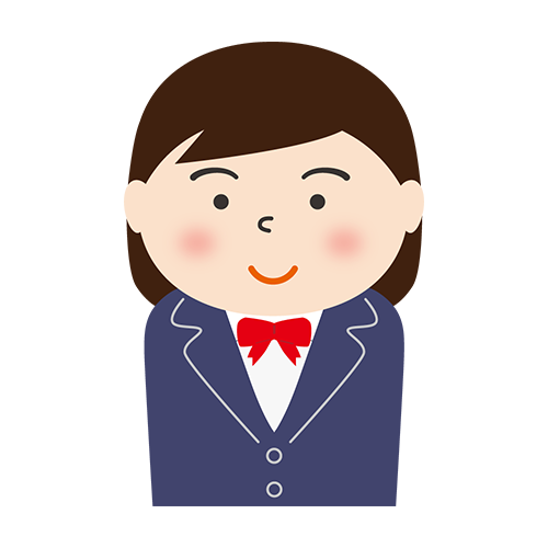 女性（高校生）のイラスト