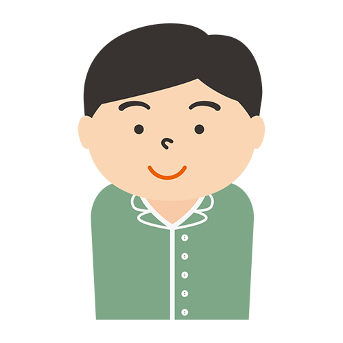 男性（パジャマ）のイラスト