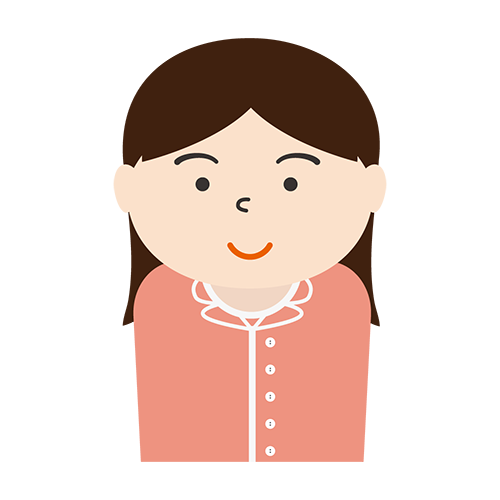 女性（パジャマ）のイラスト