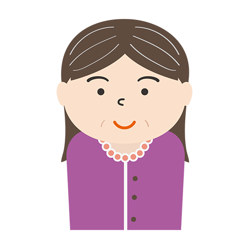 女性（おばあちゃん）のイラスト