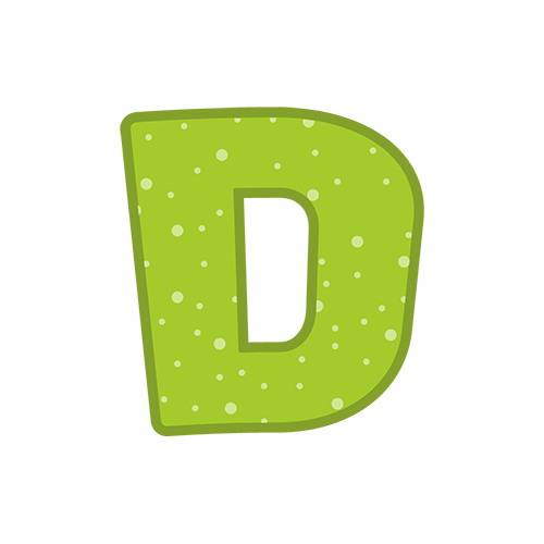 アルファベットマークDのイラスト