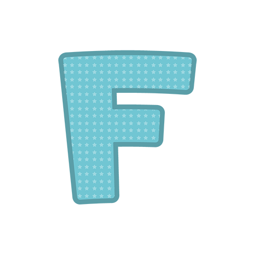 アルファベットマークFのイラスト