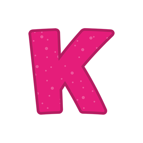 アルファベットマークKのイラスト