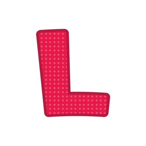 アルファベットマークLのイラスト