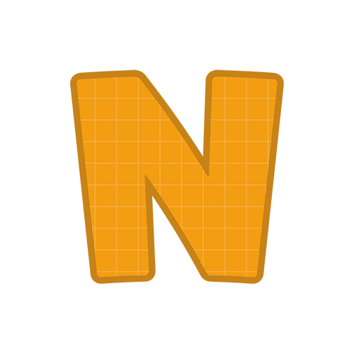 アルファベットマークNのイラスト
