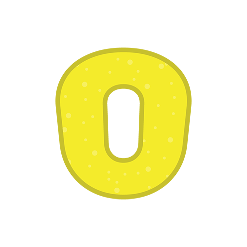 アルファベットマークOのイラスト