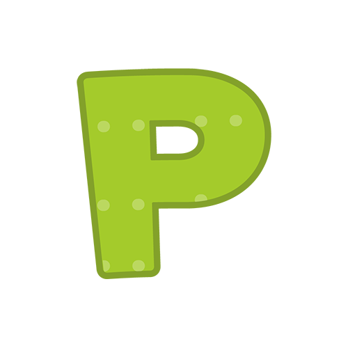 アルファベットマークPのイラスト