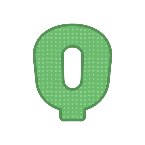 アルファベットマークQのイラスト
