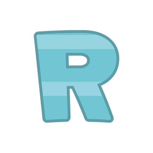 アルファベットマークRのイラスト
