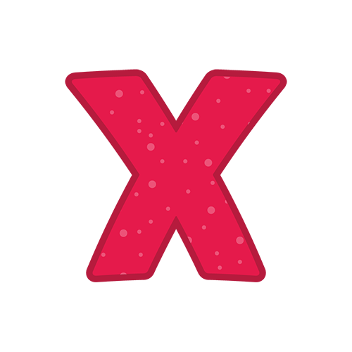 アルファベットマークXのイラスト