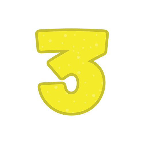 数字マーク３のイラスト