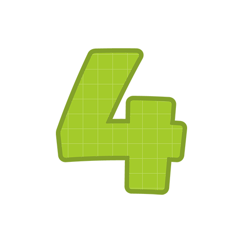 数字マーク４のイラスト