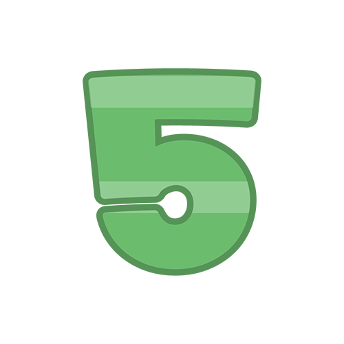 数字マーク５のイラスト
