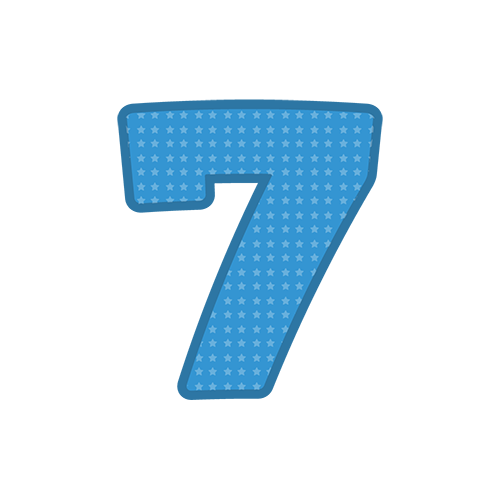数字マーク７のイラスト
