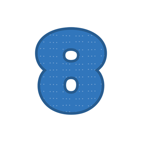 数字マーク８のイラスト