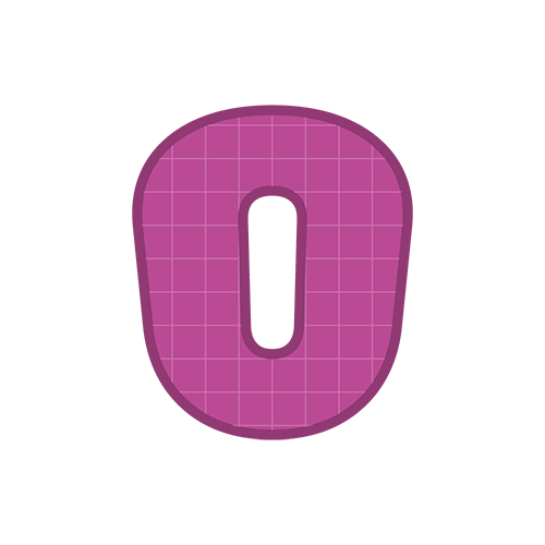 数字マーク０のイラスト