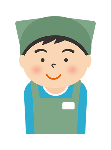 スーパーの従業員男性のイラスト