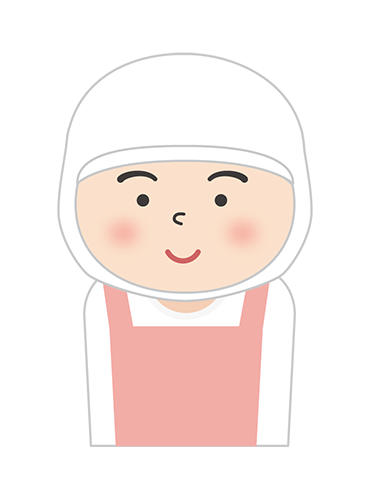 調理する女性のイラスト