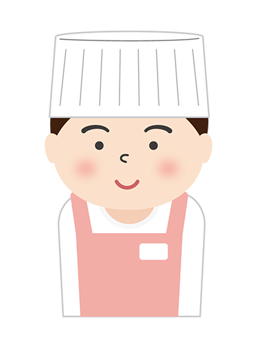 お弁当などを販売する女性のイラスト