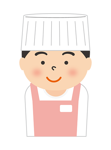 お弁当などを販売する男性のイラスト