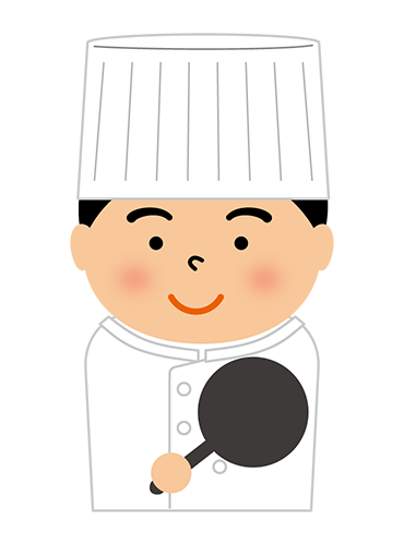 シェフの男性のイラスト