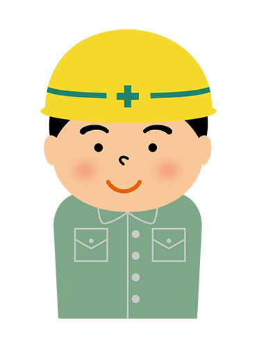 工事現場で働く男性のイラスト
