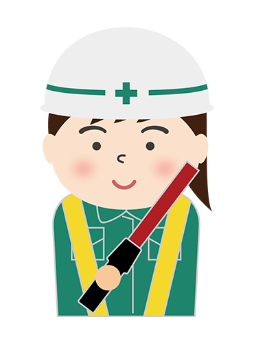 警備員の女性のイラスト