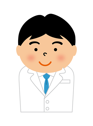 白衣を着た男性医師のイラスト