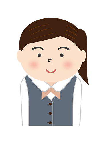 制服を着た女性従業員のイラスト