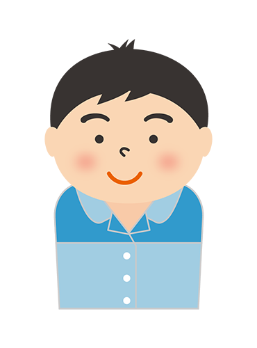 コンビニで男性のイラスト