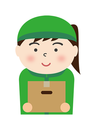 配達員の女性のイラスト