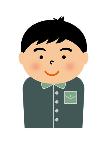動きやすい制服を着た男性のイラスト