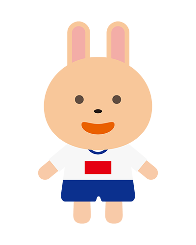 体操服姿のうさぎキャラクターのイラスト