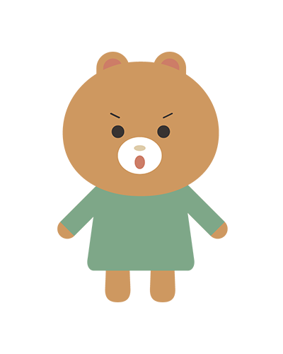 やる気くまキャラクターのイラスト
