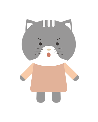 やる気のねこキャラクターのイラスト