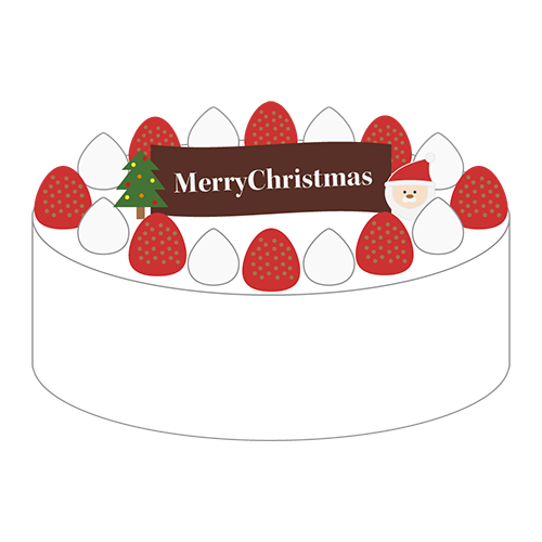 クリスマスケーキのイラスト