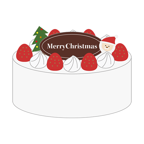 クリスマスケーキのイラスト