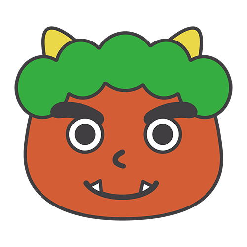 鬼の顔イラスト