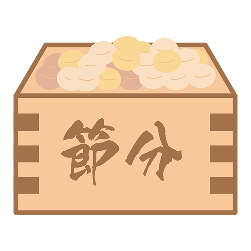 枡に入った豆まき用の豆